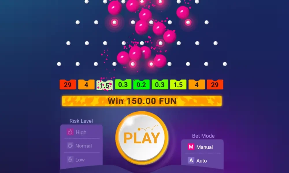 Консервативная стратегия Plinko — низкий риск